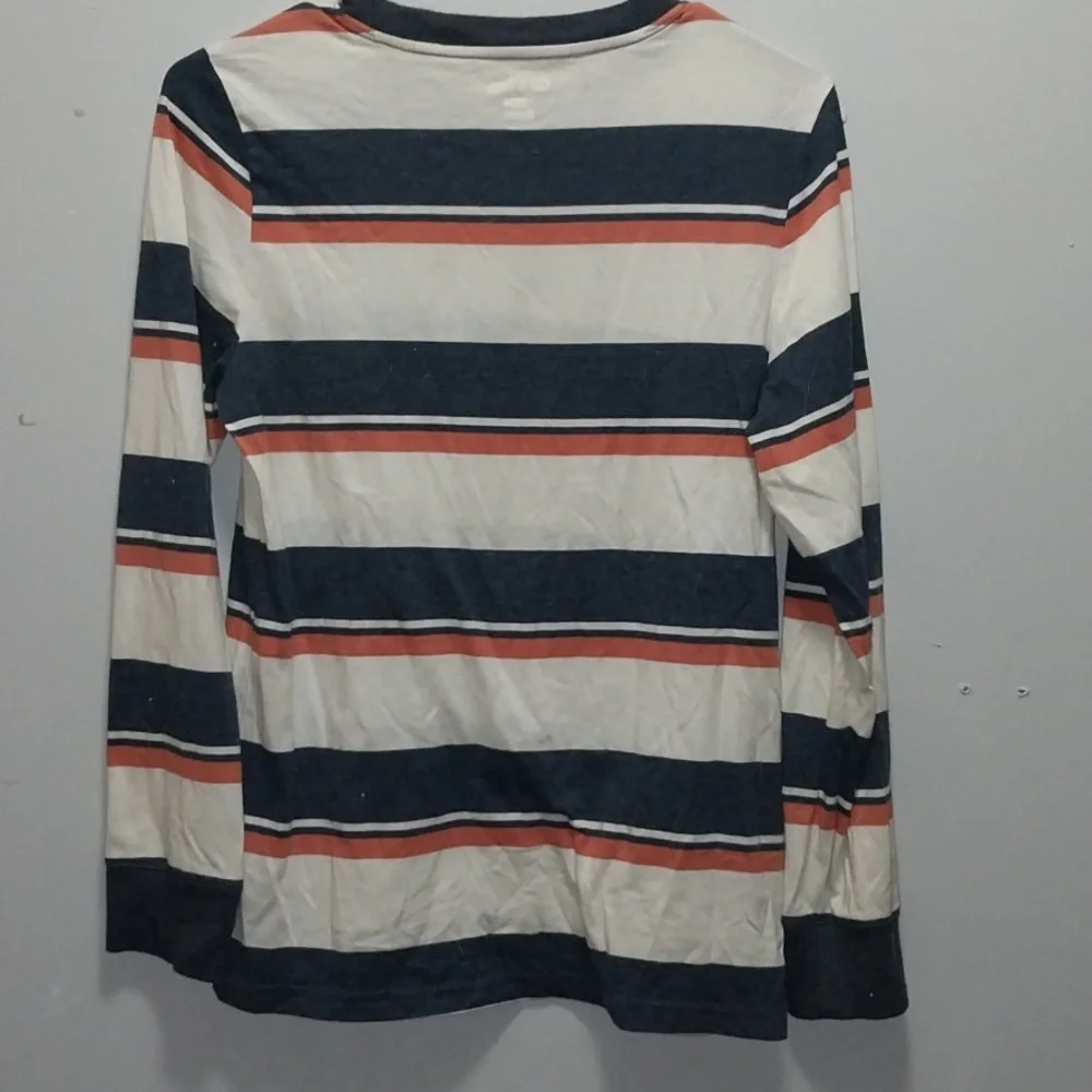 Cat & Jack Blue, Orange and White Long Sleeve Tee 12/14